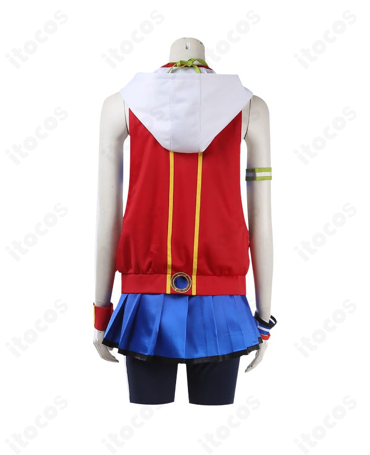 ウマ娘 勝負服 背面ショット。背中の切替としっぽ風モチーフ、配色のつながりを忠実再現。