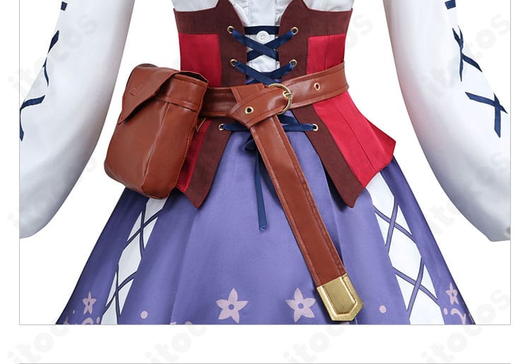 コルセットとウエストポーチの着用正面。機能的で立体感ある腰まわり