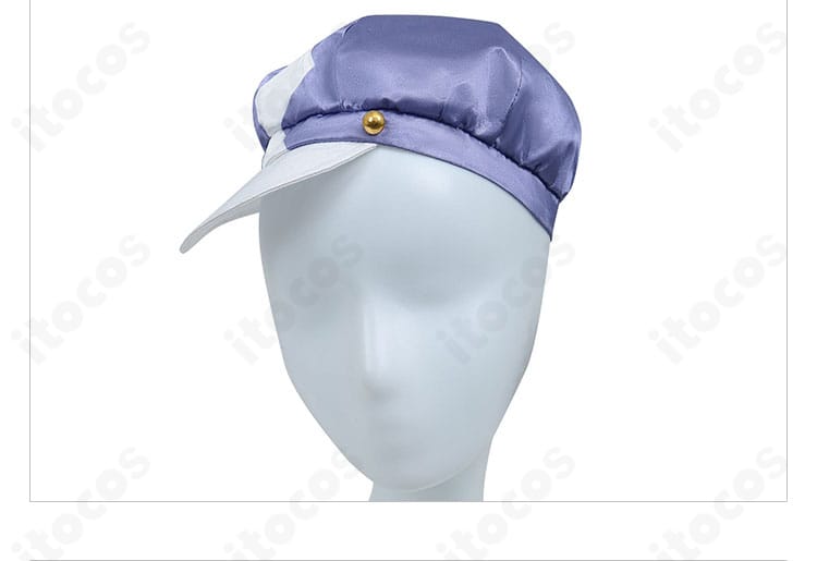 勝負服のハット単体。クラウンとつばの形状、装飾の配置を確認