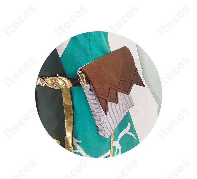 プリコネR コッコロ 通常ver. 腰ポーチの装飾アップ。刺繍風モチーフと質感、塗り分けの精度を詳しく表示。