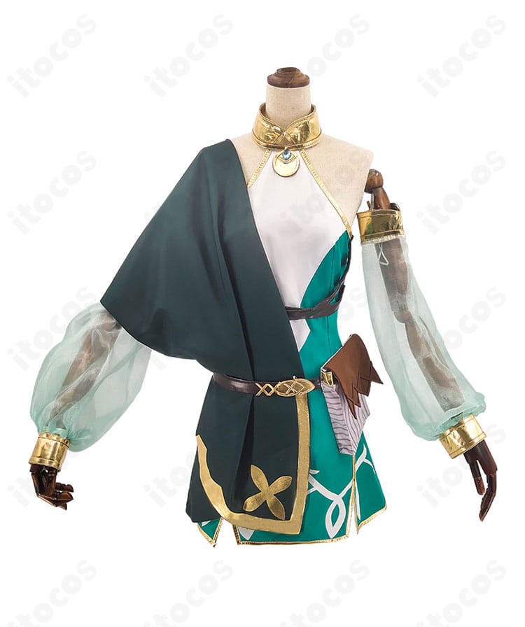 プリコネR コッコロ 通常ver. コスチュームの正面全身。軽やかなマントとワンピースのバランス、全体の配色をチェック。