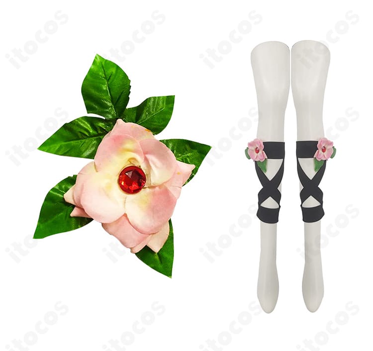 プリコネR コッコロ 通常ver. 髪飾り＆脚飾りの近接写真。小物の造形と配色、固定しやすい仕様を示す。