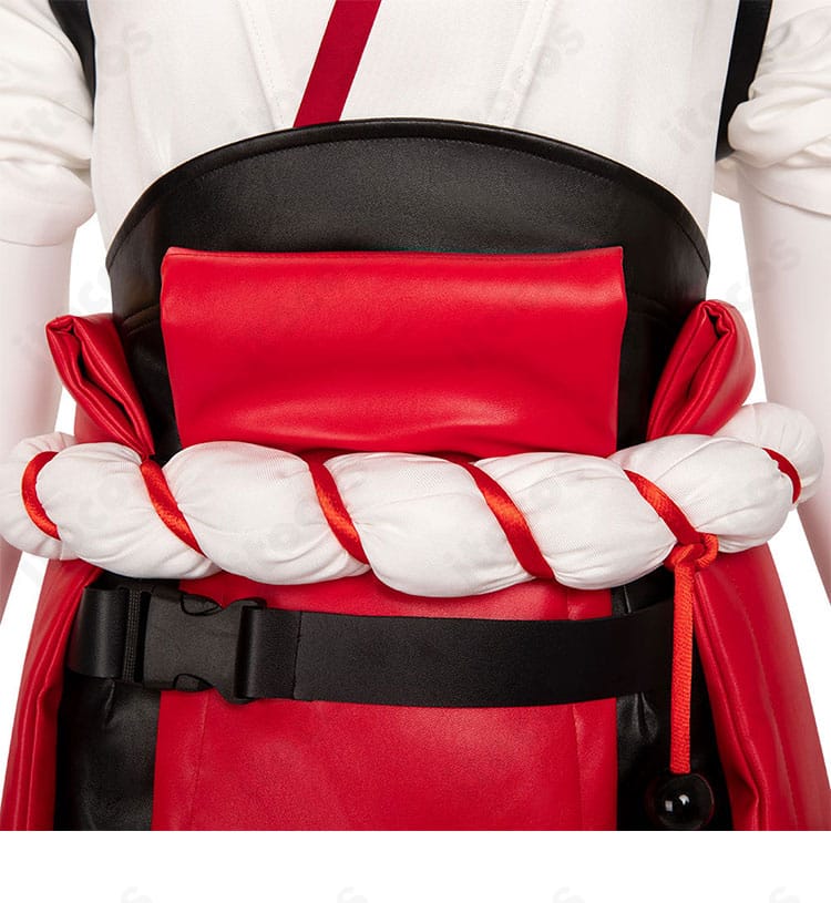 オーバーウォッチ2 キリコ コスプレ衣装 腰飾りフロント。立体裁断でフィットする設計。