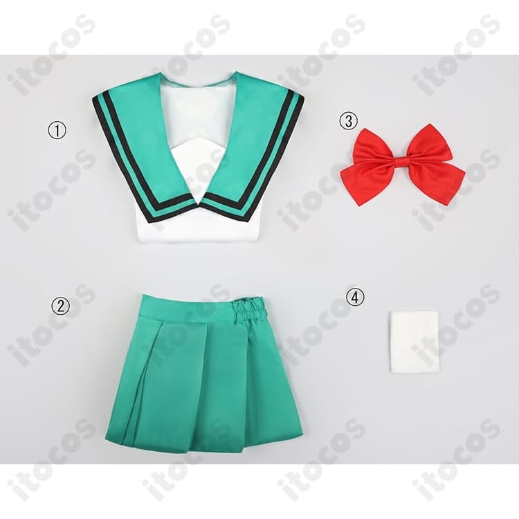 斉木楠雄のΨ難 照橋心美 制服コスプレ｜高再現のリボン付4点セット、軽やかで撮影映え - 4枚目の画像