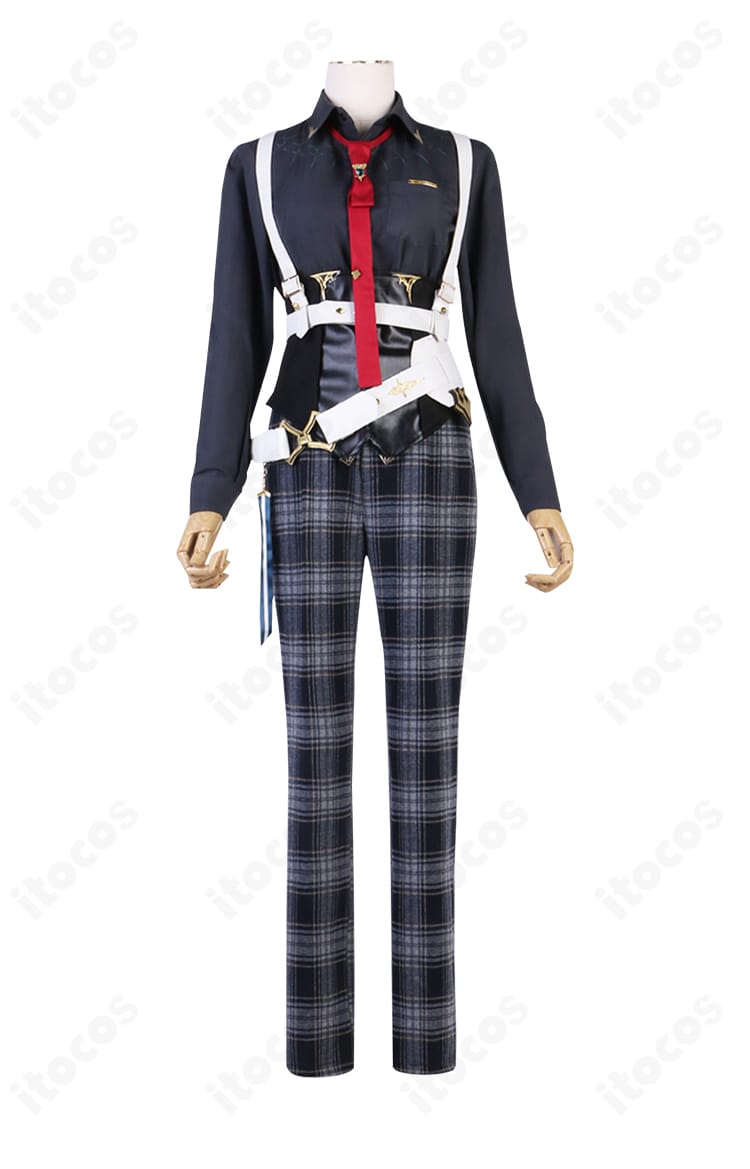 シャツ＆ズボンのみの軽装コーデ。室内撮影や夏イベント向けの着用例