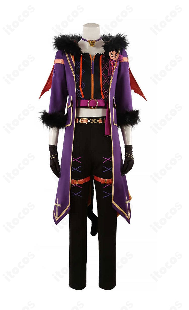 Trickstar ハロウィン コスプレ衣装の正面全体。コート・ベスト・ズボンの構成と高再現の刺繍・配色を紹介。