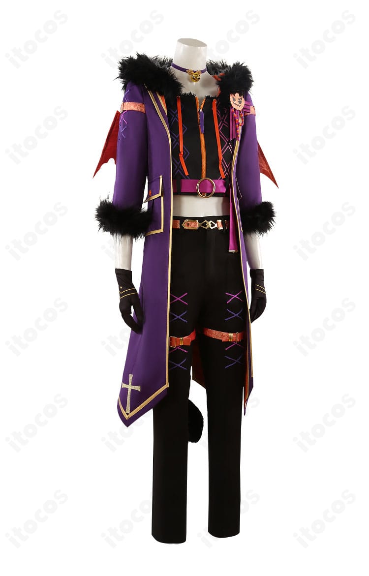 Trickstar ハロウィン衣装の側面ビュー。立体的なシルエットとコートのライン、動きやすさを確認できます。