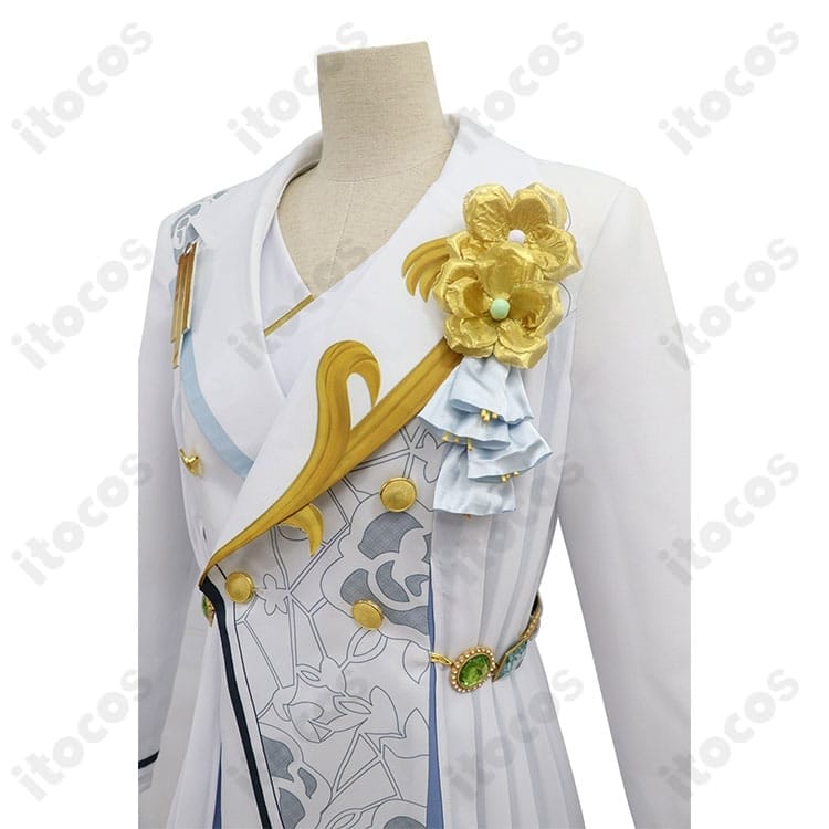 月永レオ Tasto bianco コスプレ衣装｜高再現で軽やか、胸飾り付きフルセット - 4枚目の画像