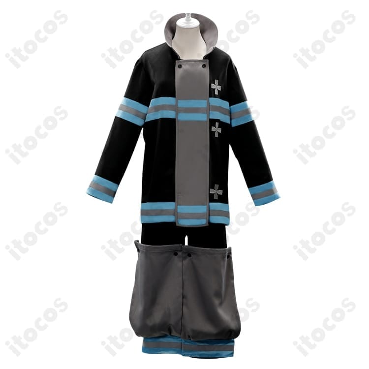 炎炎ノ消防隊 森羅日下部 消防服コスプレ｜反射ストライプで撮影映え、軽く動きやすい - 2枚目の画像