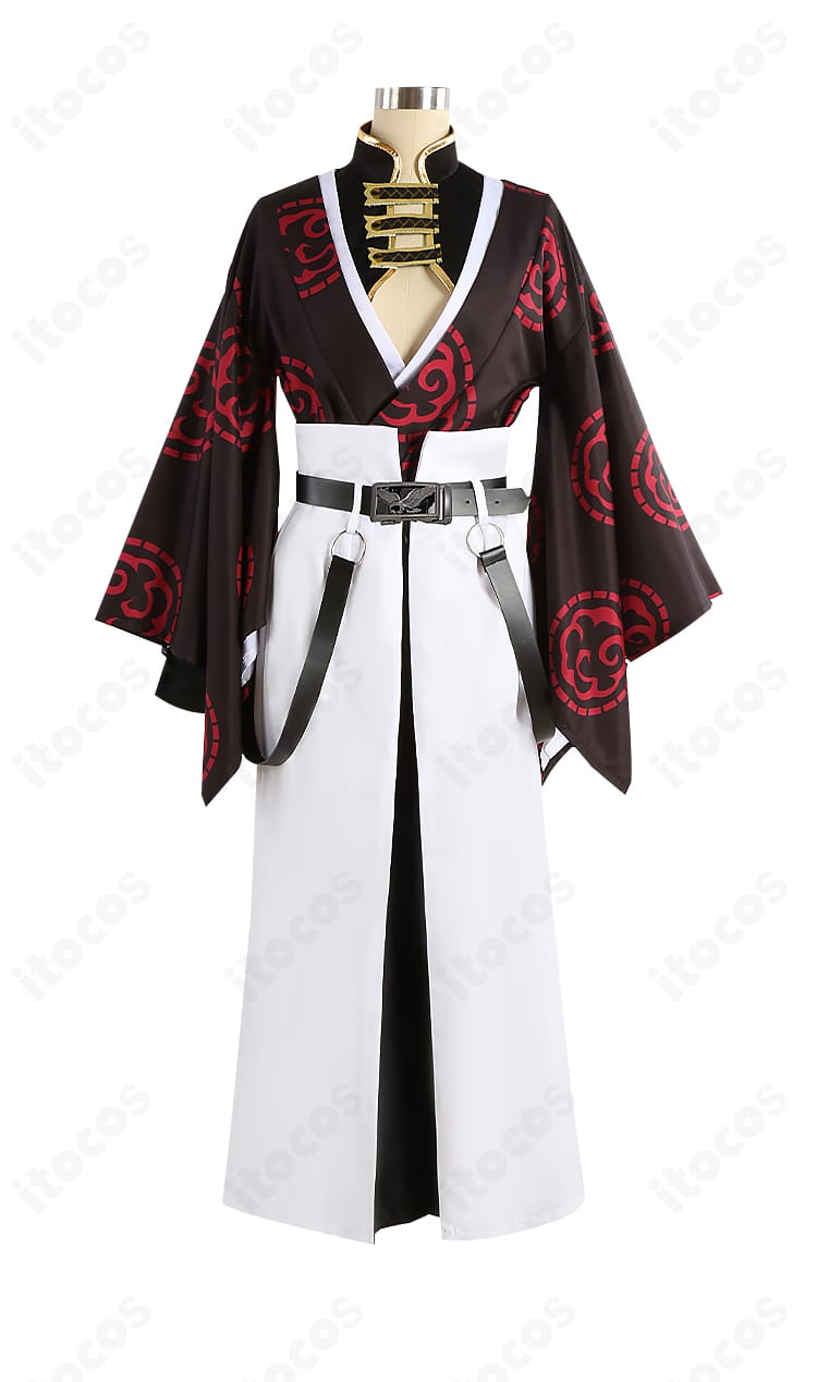 高杉晋作 第2再臨 コスプレ衣装の襟元刺繍アップ。刺繍の柄と縫製の細かさが分かるクローズアップ