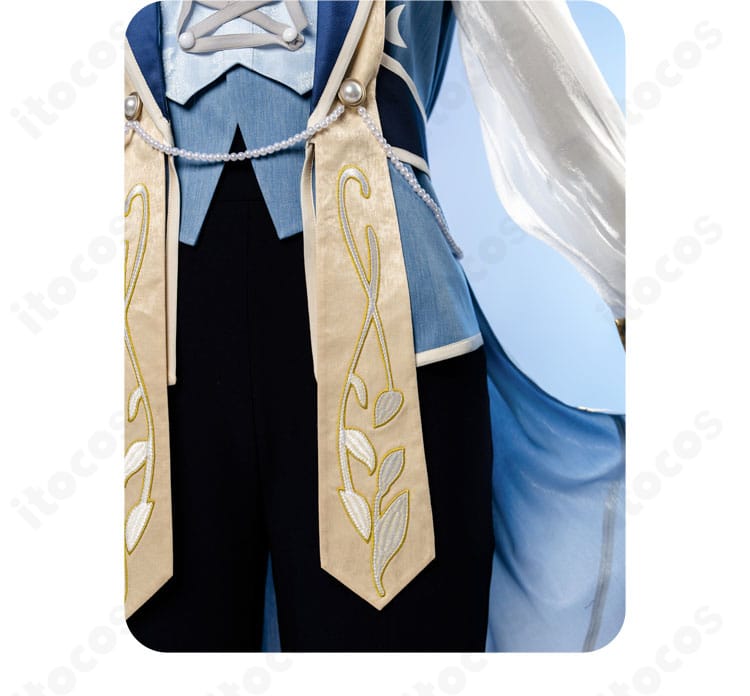 乱凪砂 シークレットスカイ パターン刺繍のクローズアップ。立体感のある表情を再現