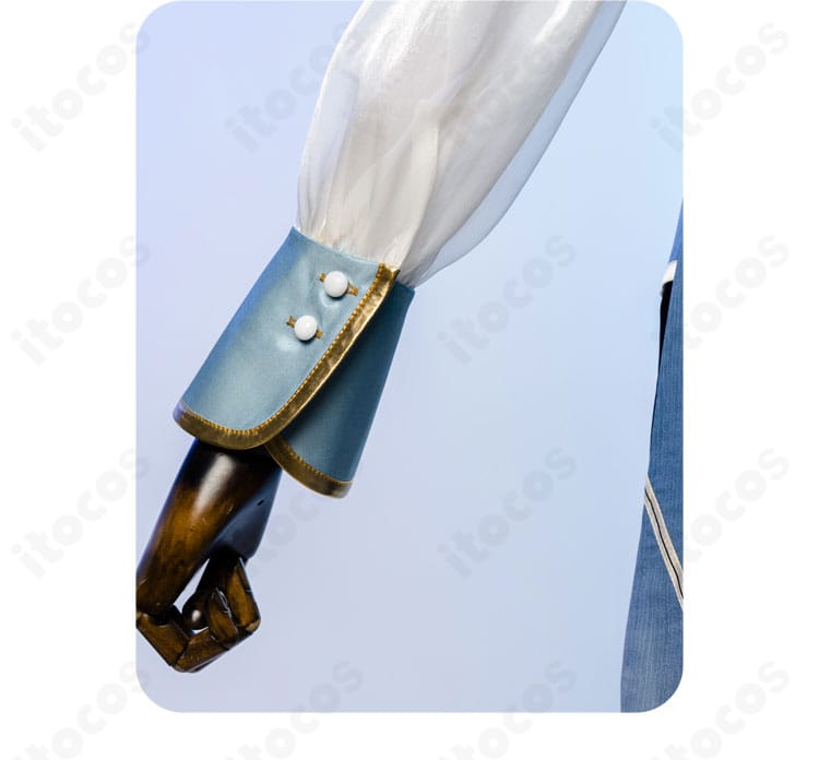 乱凪砂 シークレットスカイ 袖口装飾ディテール。カフ部分の装飾で手元を上品に強調