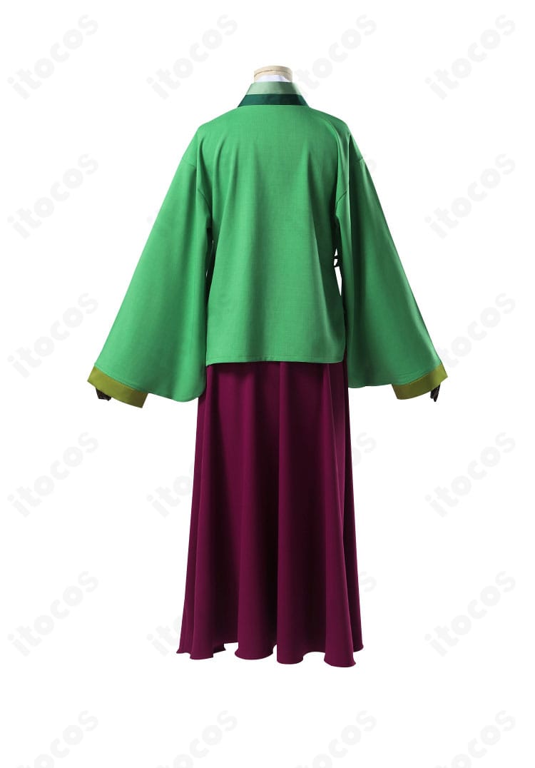 猫猫コスプレ衣装の背面スタイル。裾の落ち感と背面ライン、着崩れしにくい設計を捉えたバックビュー。