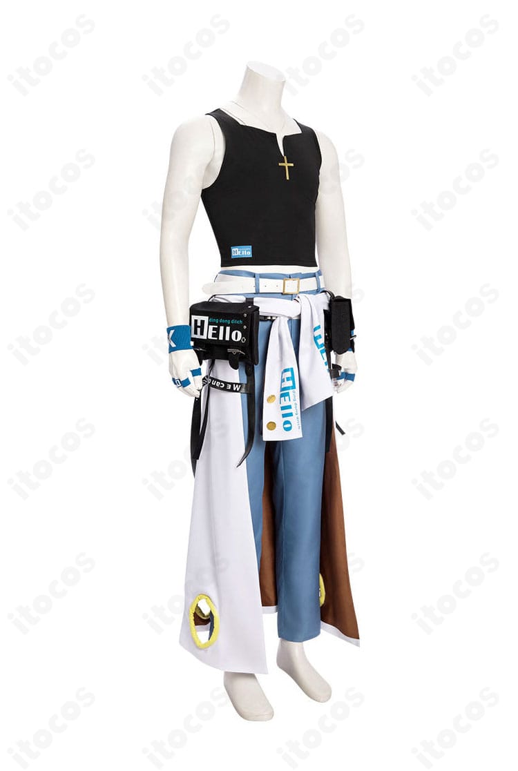 ギルティギア ストライヴ シン＝キスク衣装 側面。横からのライン、ウエストポーチ位置、コートの落ち感が分かるサイドビュー。