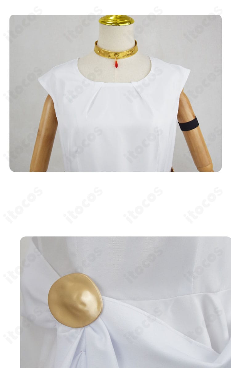 葬送のフリーレン フランメ衣装の装飾ディテール。チョーカーや腰飾り、刺繍・金具の質感を拡大で確認できます。