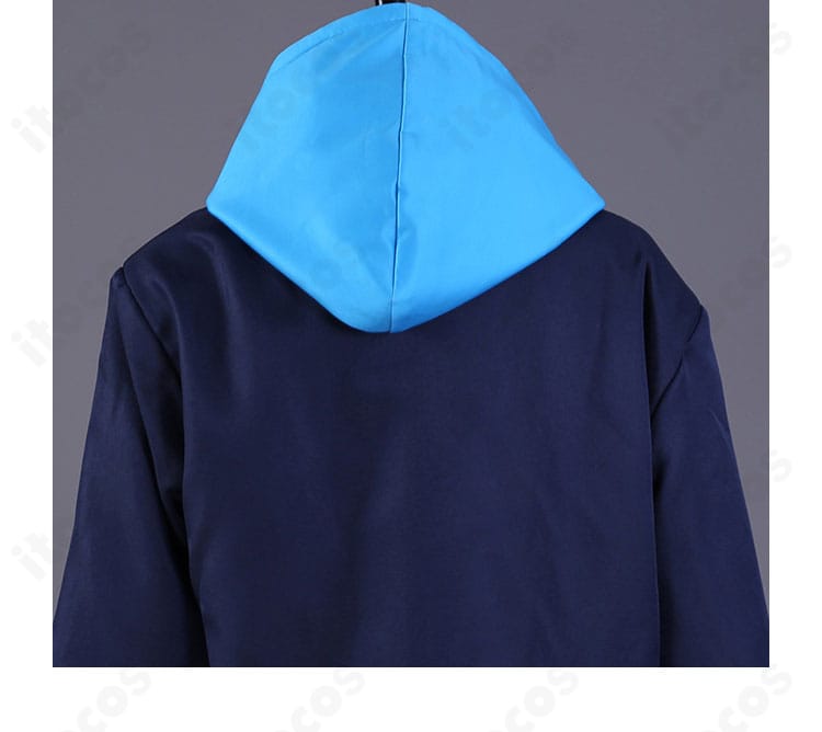 麻中 蓬 コスプレコートのポケット周辺ディテール。原作に沿った位置とカラーリングを忠実に反映。