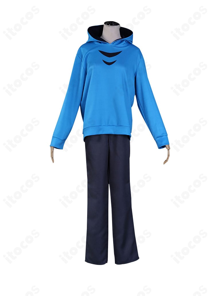 麻中 蓬のパーカー＋ズボン着用による正面シルエット。直線的なラインと軽やかな着用感が分かるカジュアルスタイル。