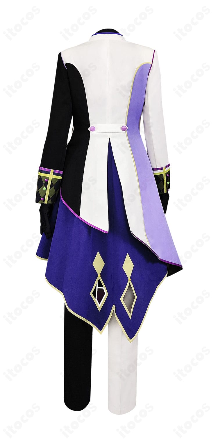 神代類 コスプレ衣装の上衣背面。特徴的な背面デザインと裾のラインを確認できる画像。