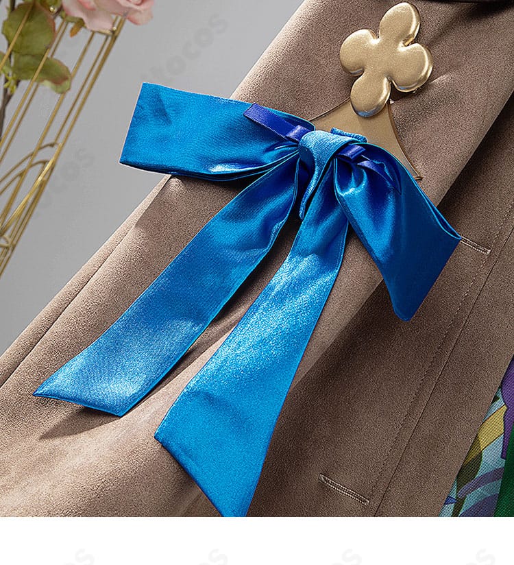 ポケットの蝶結び装飾クローズアップ。可愛らしいリボンの立体感が分かる画像。