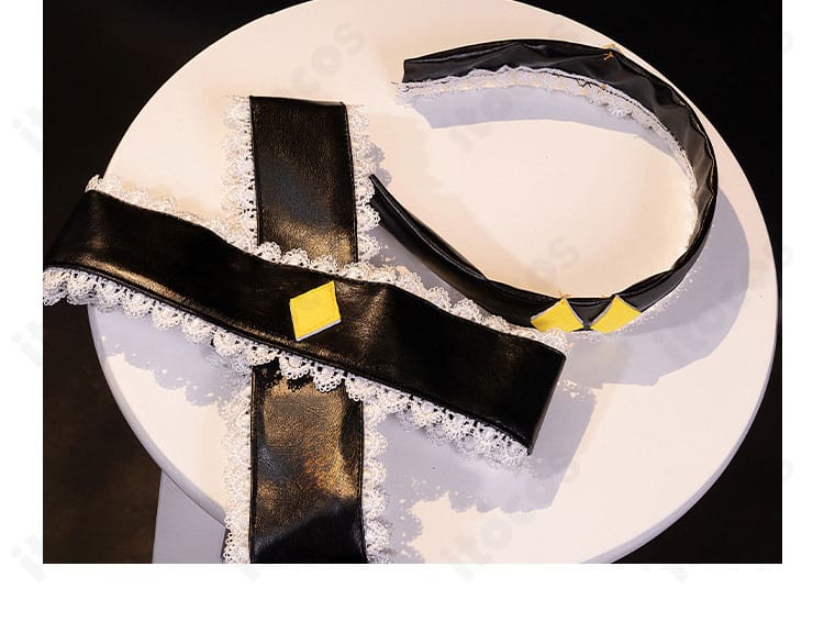 ほしな歌唄 ブラックダイヤモンド衣装 手袋と髪飾りの細部。小物の造形と固定方法、カラーアクセントの見え方を比較できる画像。