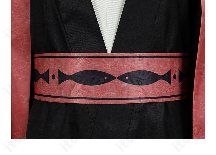 ハイキュー!! 黒尾鉄朗 コスプレ 腰まわりディテールのアップ。切替の縫製と生地の質感、フィット感の見え方を紹介