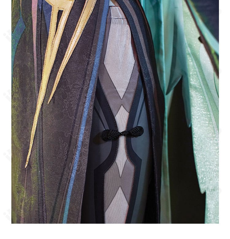 原神 コスプレ衣装 閑雲のズボン装飾部分アップ。模様と配色の再現度