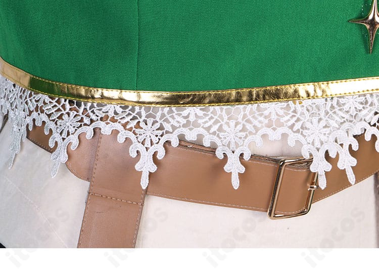 阿良河キウィ レオパルト衣装 後裾の花柄モチーフ詳細。華やかな装飾で後ろ姿を演出