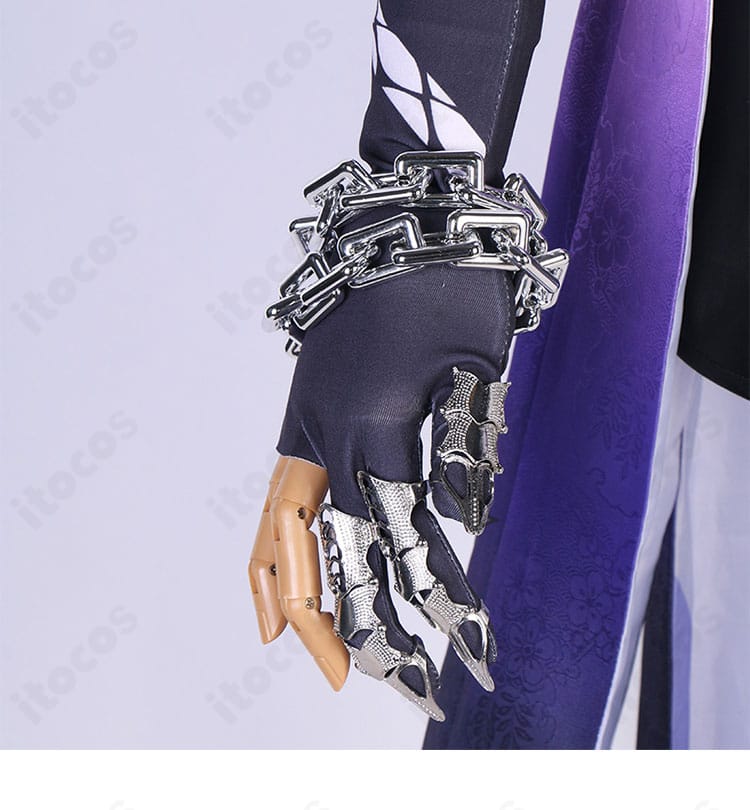 崩壊：スターレイル 黄泉（アケロン） コスプレ衣装の手袋・腕周りの装飾。手元のアクセントや袖口の意匠が見えるディテールカット。