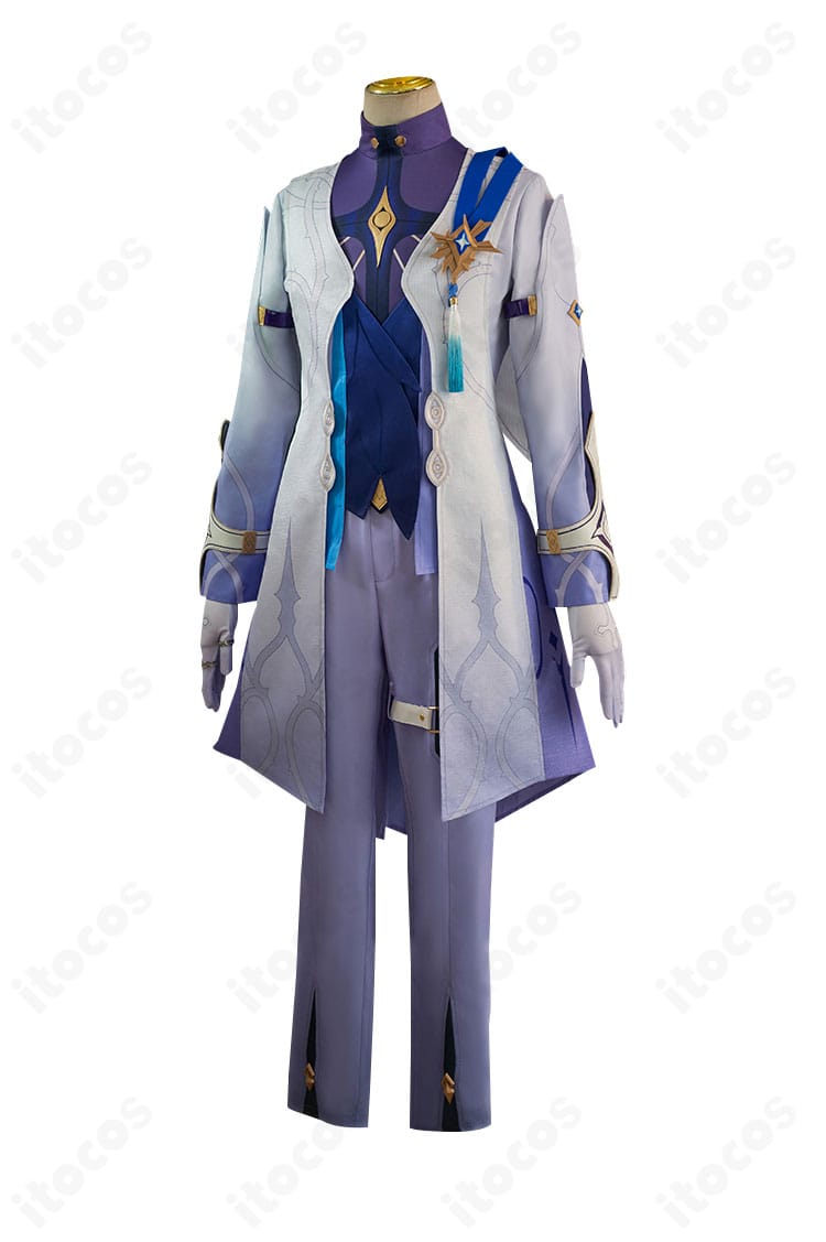 崩壊：スターレイル サンデー衣装の側面シルエット。コートの落ち感とパンツラインを確認可能。