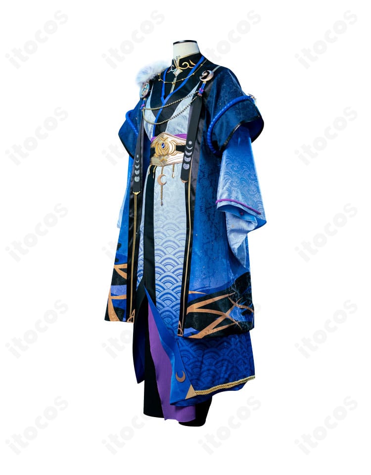 月隠れの宴コスプレ 左側アングル｜レイヤードと装飾の立体感が際立つディテール