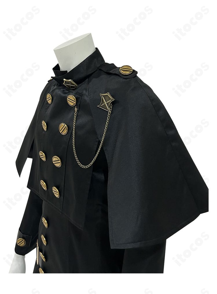 FF14 ヨルハ五一式軍装:術 上衣サイドの刺繍と装飾ディテールの拡大。質感重視の仕上げ