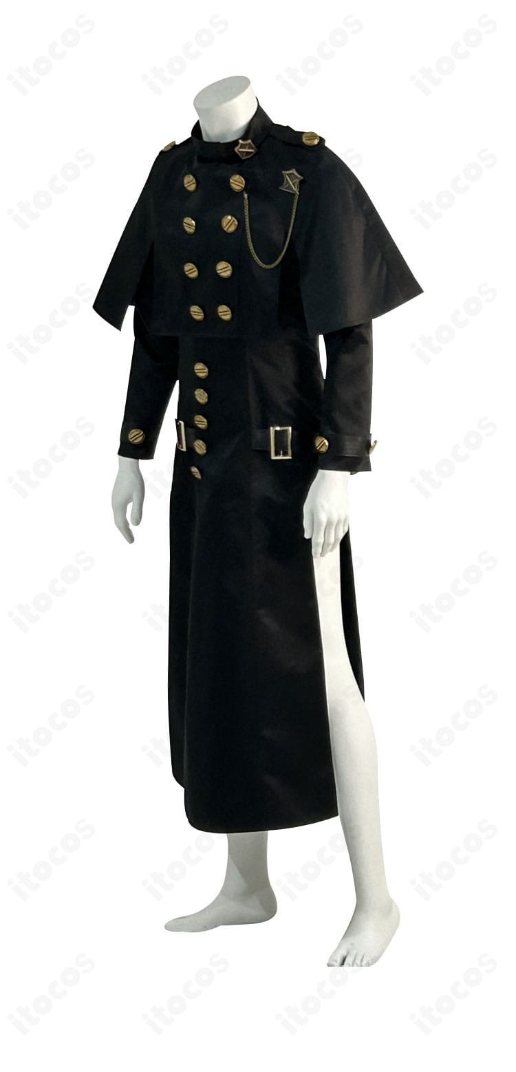 FF14 ヨルハ五一式軍装:術 コスプレ衣装の側面。立体カッティングでラインが映るデザイン