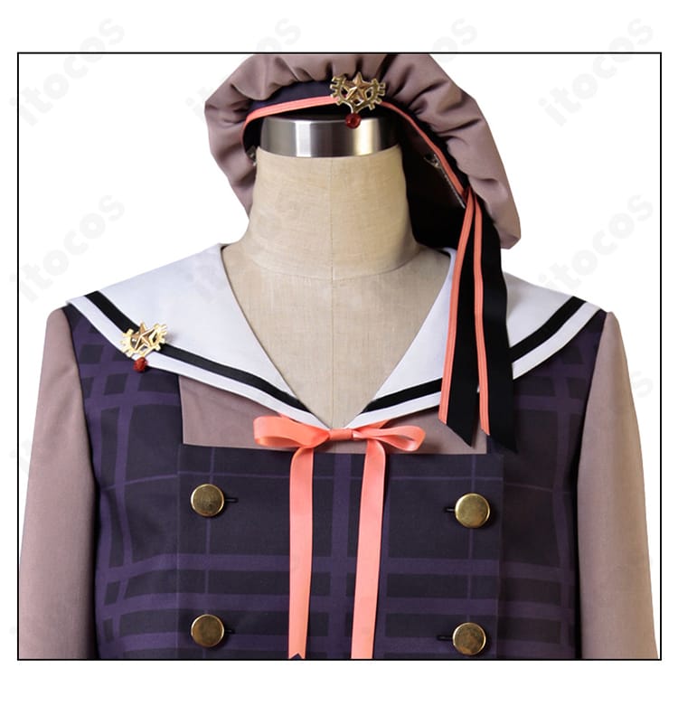 仙石忍 制服コスプレ 小物ディテール｜前襟・リボン・帽子の質感と配置アップ