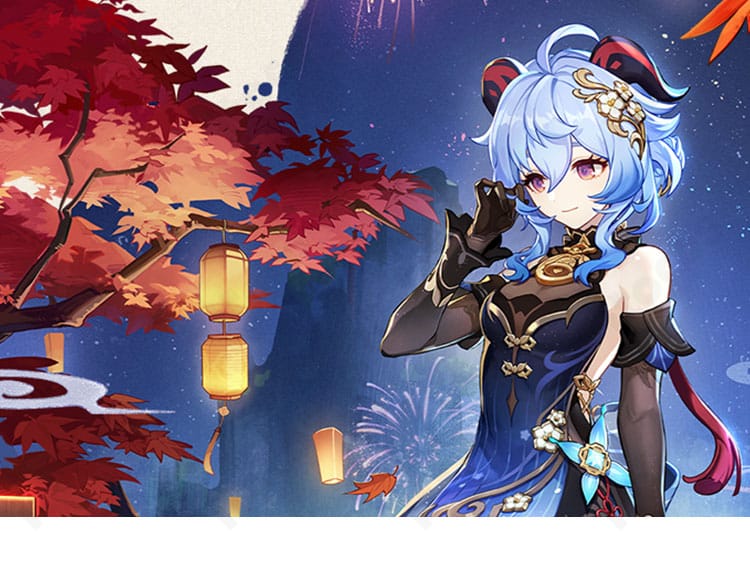 原神 甘雨「玄玉瑶芳」コスプレ衣装の着用全身イメージ。イベント会場で映えるシルエットが分かるカット