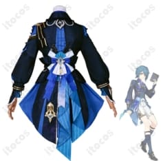 原神 行秋 竹身雨化Ver. コスプレ衣装 高再現で動きやすい中華風セット一式 - 2枚目の画像（サムネイル）