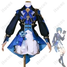 原神 行秋 竹身雨化Ver. コスプレ衣装 高再現で動きやすい中華風セット一式 - 1枚目の画像（サムネイル）