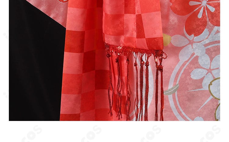 晴着コスプレのタッセル装飾アップ。揺れ感と房の密度がわかる質感重視のカット。