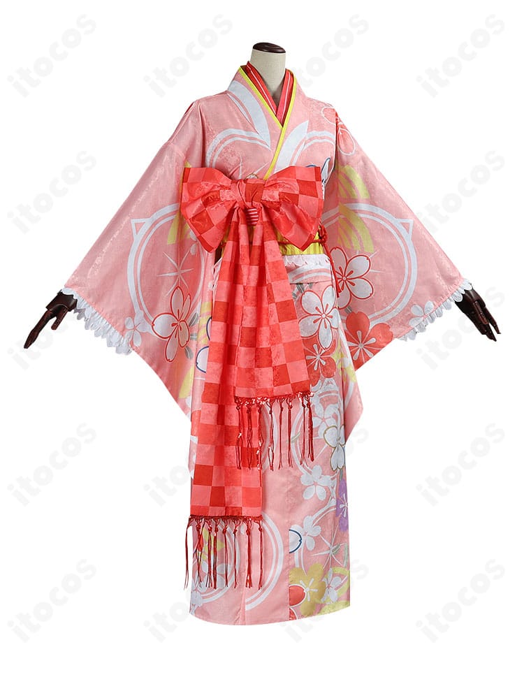 ITOCOS 鹿目まどか 晴着Ver. 側面シルエット。腕まわりの可動域と裾さばきのバランスを確認できる角度。