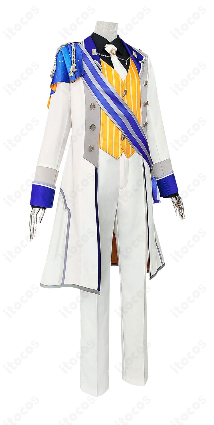 プロセカ 天馬司 コスプレ衣装の側面アングル。コートのラインと動きやすい肩周りのシルエットを確認