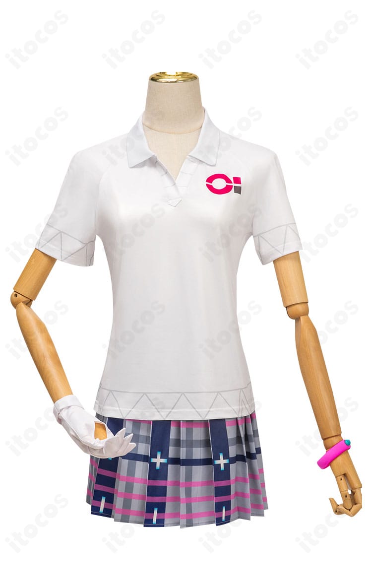 ポケットモンスター×初音ミク Project VOLTAGE エスパータイプ衣装の正面全身。精緻な刺繍と配色で高再現を実現