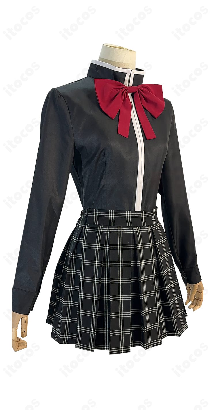 見滝原中学校 制服コスプレ シャツ・コート・スカート構成の正面ディテール｜キャラクター再現に最適