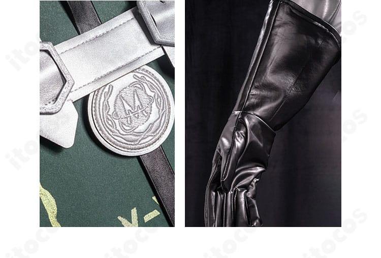 骨董商（戚十一）菌糸研究コスプレ 書籍型アクセサリーと手袋の装飾ディテール