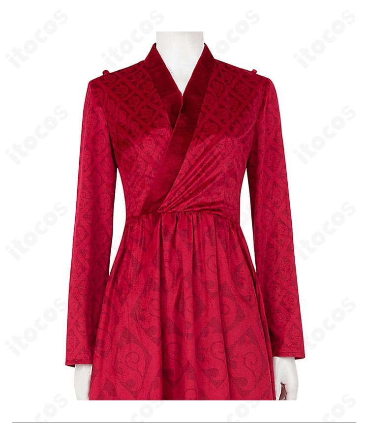 ヘラ衣装の胸部装飾アップ。刺繍風モチーフと立体装飾の仕上がりが分かるディテール