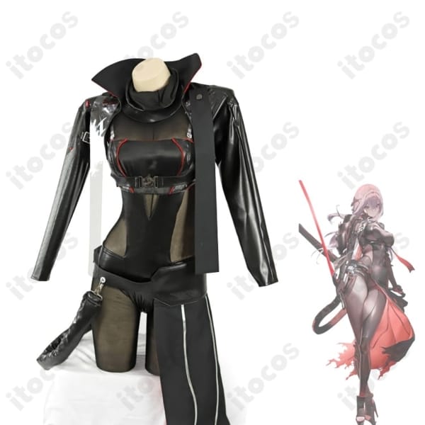 勝利の女神:NIKKE 紅蓮 ブラックシャドウ衣装 高再現で動きやすい、撮影映えバトルスーツ