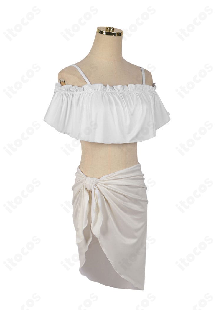 星野アイの水着コスプレ衣装右側面。肩紐位置とウエストラインのフィット感がわかる角度。