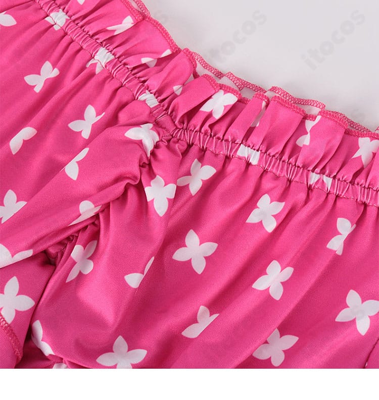 【推しの子】星野ルビー 水着コスプレ衣装の襟元ディテール。アイドルらしい可愛らしさを演出するデザインを拡大表示