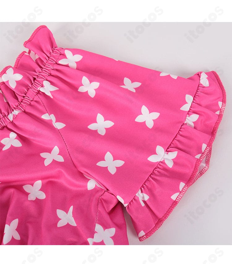 【推しの子】星野ルビー 水着コスプレ衣装の袖ディテール。袖口の刺繍とステッチワークをクローズアップした画像