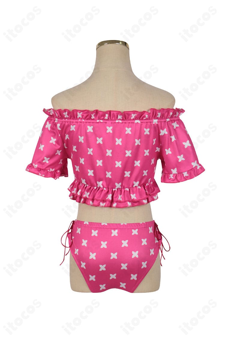 【推しの子】星野ルビー 水着コスプレ衣装の背面。背中のカッティングと後ろ姿のバランスが分かる全身画像