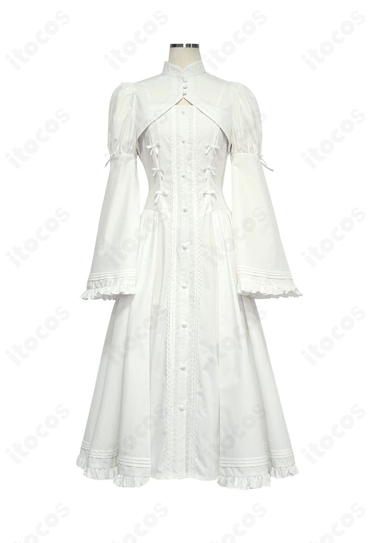 春日野穹 Ending衣装の正面装飾ディテール。フロントの縫製ラインと装飾パーツの配置を近接で確認