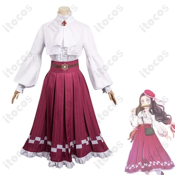 鬼滅の刃 竈門禰豆子 伍周年記念祭コスプレ衣装｜清楚でエレガント、イベント映えの高再現